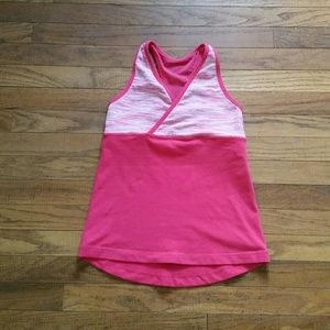 Lululemon Hot Pink Tank with Built-in Bra, Size 8